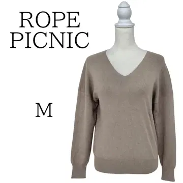 ROPE PICNIC 베이지 V넥 스웨터 M