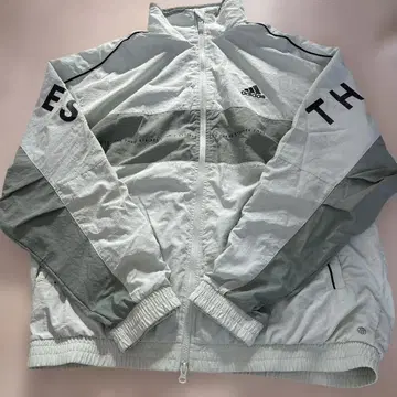 adidas 3 스트라이프 자켓 L 사이즈 화이트/그레이