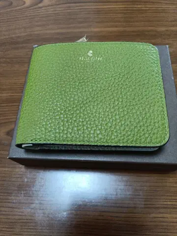 그린 가죽 접이식 지갑