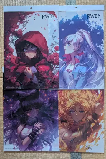 RWBY A3 클리어 포스터 4종