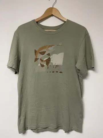 patagonia 올리브 그린 티셔츠