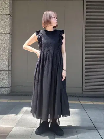 프릭스토어 인도보일 핀턱프릴 원피스