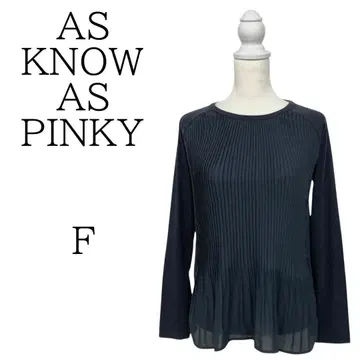 AS KNOW AS PINKY 플리츠 긴팔 상의 F