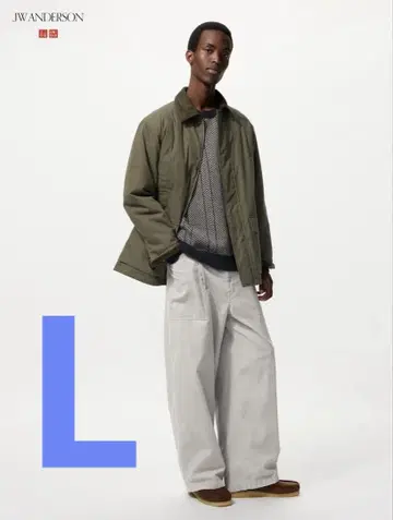 유니클로 x JW ANDERSON 코듀로이 워크 팬츠 그레이