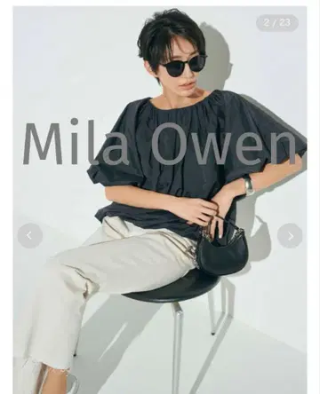 Mila Owen 개더 볼륨 벌룬 실루엣 블라우스