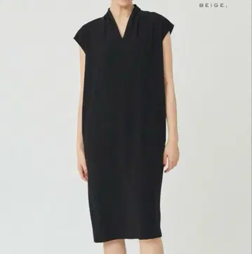 완판템 베이지 [ L-size ] CINDY V넥 원피스 네이비