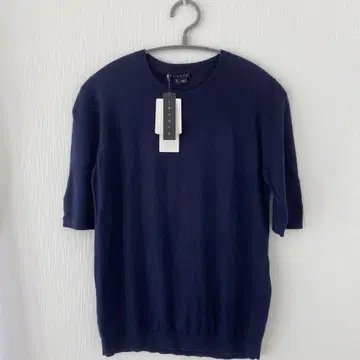 새상품 theory 스테디셀러 5부 소매 니트 캐시미어 혼방 S