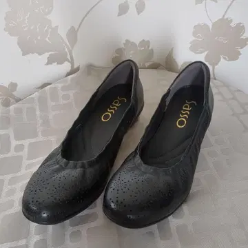 천연 가죽 컴포트 슈즈 블랙 쿠션 인솔