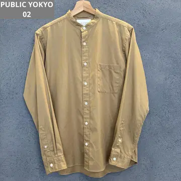 PUBLIC TOKYO 컴포트 릴랙스 밴드 카라 셔츠 사이즈 2