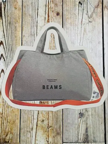 BEAMS 베이지 BIG 토트백