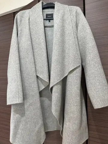 띠어리 캐시미어 혼방 울 코트