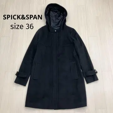 SPICK&SPAN 스픽 앤 스팬 울 후드 롱 코트 36