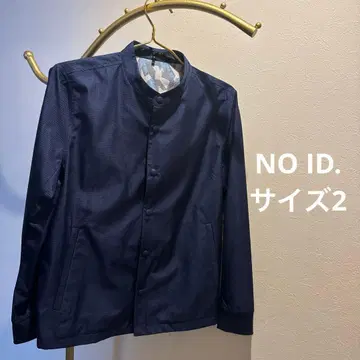 [ 새상품급 ] NO ID 네이비 체크 무늬 자켓