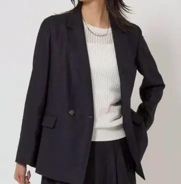 컨디션 최상 그린 라벨 린넨 라이크 더블 자켓