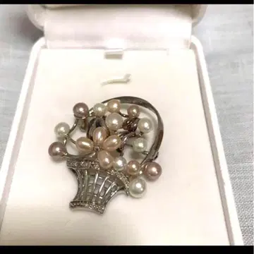 [ 하자품 ] 꽃 바스켓 브로치