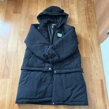 Algy 블랙 다운 자켓 후드 부착