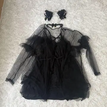 할로윈 검은 고양이풍 4종 세트