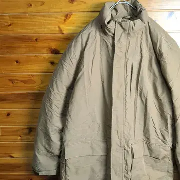 LANDS'END 란즈엔드 다운 자켓 아우터 M 브라운 후드