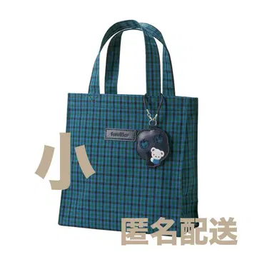 familiar 파미리아 토트백 파랑 깅엄 체크 체크 소