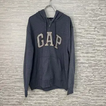 갭 GAP 속기모 로고 자수 지퍼 후드티 XL 네이비