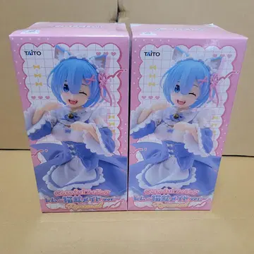 TAITO 렘 고양이 메이드ver. 피규어 2개 세트