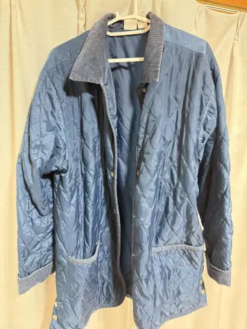 [ 우먼 ] [ 구제 의류 ] 코듀로이 옷깃 퀼팅 자켓 파랑