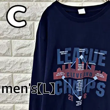 [ C ] 구제 의류 긴팔 티셔츠 롱티 [ 남성용 L ] 네이비 D137