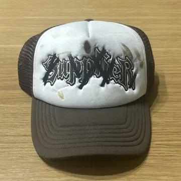 Supplier 브라운 메쉬 캡 리메이크