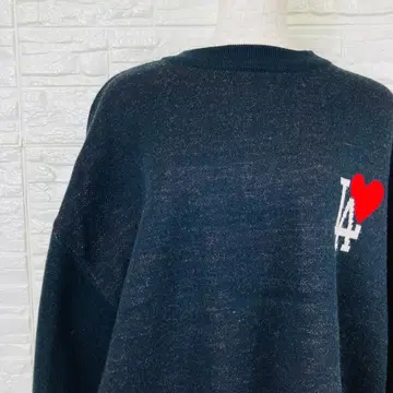 PUBLUX MLB 빨간색 하트 자수 니트 M 사이즈