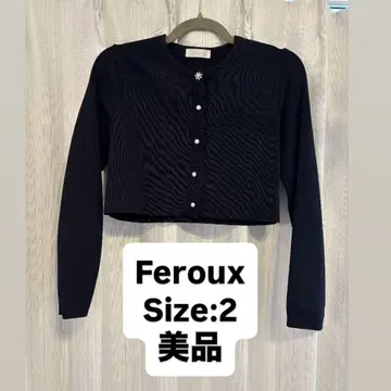 Feroux 네이비 크롭 가디건 (볼레로) 사이즈 2