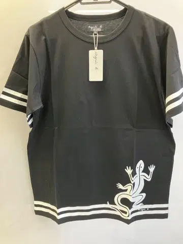 F-015-129 미사용 새상품 agnes b. 가죽 T셔츠 에네스베