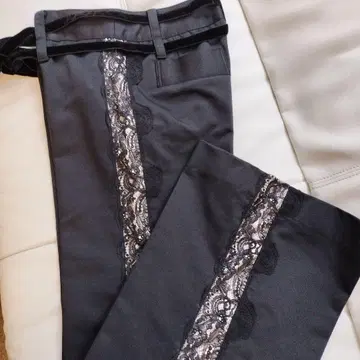 GRACE CONTINENTAL 블랙 와이드 팬츠