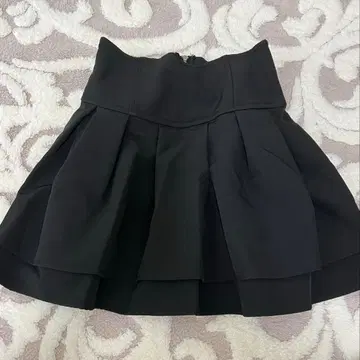 슬림 레그 리본 스커트 xs 미셸 마카롱 블랙
