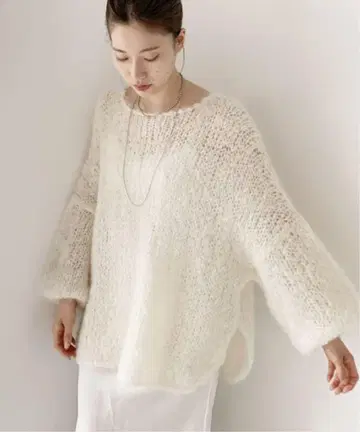 [택 포함 새상품] 플라주 이탈리아 얀 HANDKNIT 모헤어 니트 시로