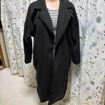 블랙 롱 코트 M 사이즈