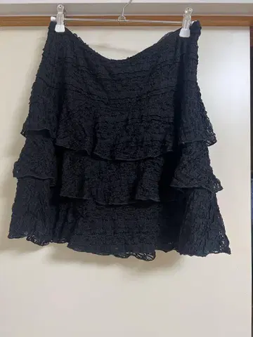 블랙 레이스 미니 스커트 itmi vintage