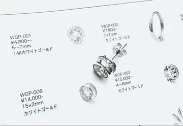 AVALANCHE 화이트 골드 귀걸이 WGP-002 아발란체