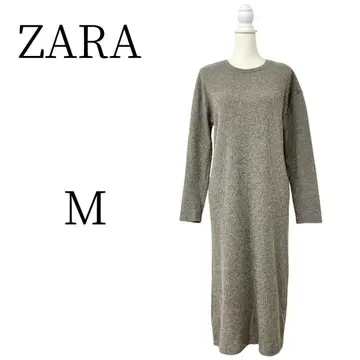 새상품급 ZARA 자라 브라운 계열 롱 니트 원피스 M