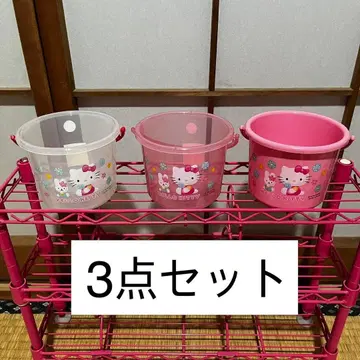 새상품 산리오 Hello Kitty 헬로키티 소품함 버킷 레트로