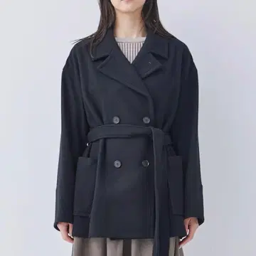 PUBLIC TOKYO 빅 컬러 오버 사이즈 숏코트 피코트