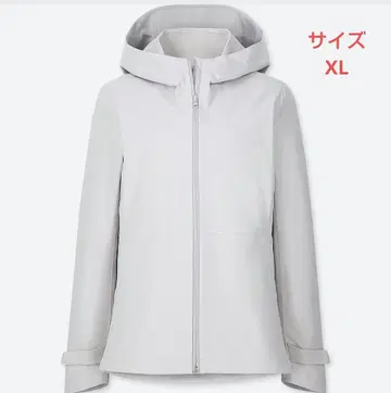 UNIQLO 블록 테크 후드티 XL 사이즈 라이트 그레이