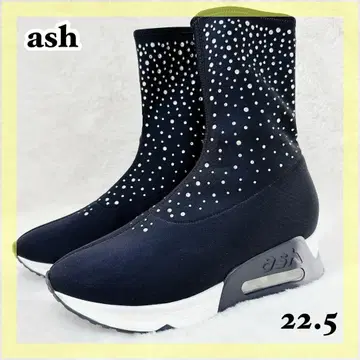 새상품급 ASH 아쉬 통굽 큐빅 부츠 통굽 삭스 부츠 22.5