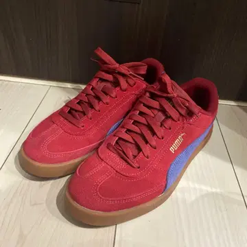 Puma 스웨이드 스니커즈 레드/블루