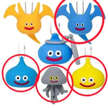 드래곤 퀘스트 입체 실리콘 몬스터 키링 4개 세트