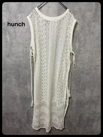 # hunch 핸치 레이스 레이어드 슬리브리스 원피스