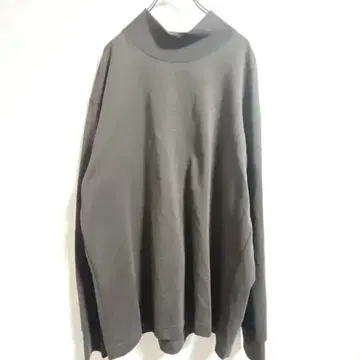 UNIQLO 유니클로 브러쉬드 모크넥 T셔츠 다크 브라운 L