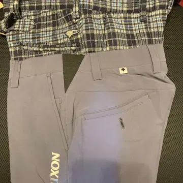beams Srixon 그레이 팬츠 지퍼 포켓 부착