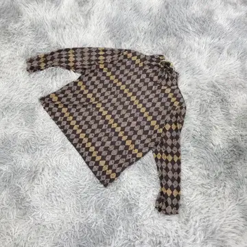 [양품] 기하학 패턴 하이넥 긴팔 상의 실크 혼방(LL) 캐주얼 개성있는