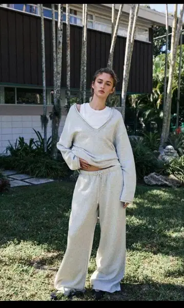 소프트 V넥 맨투맨 ZARA L