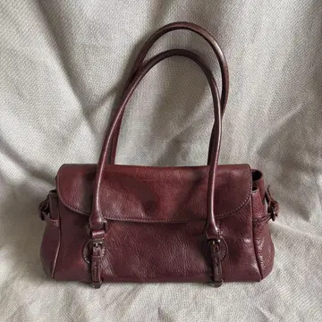 genten 겐텐 토트백 핸드백 가죽 천연 가죽 다크 브라운